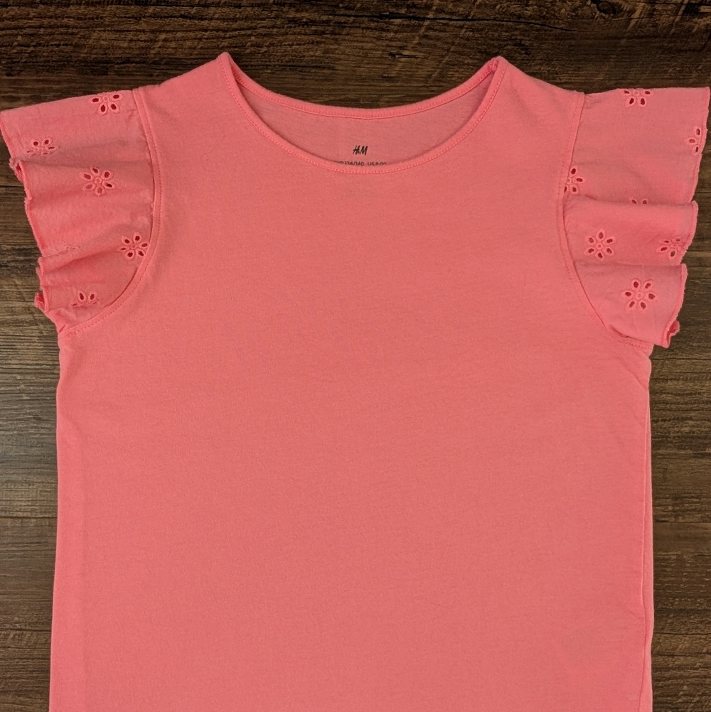 H&M Pink Eyelet Tee Shirt